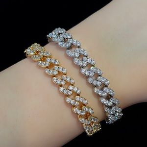 9mm Pave Diamond CZ Miami Cuban Link Bracelet